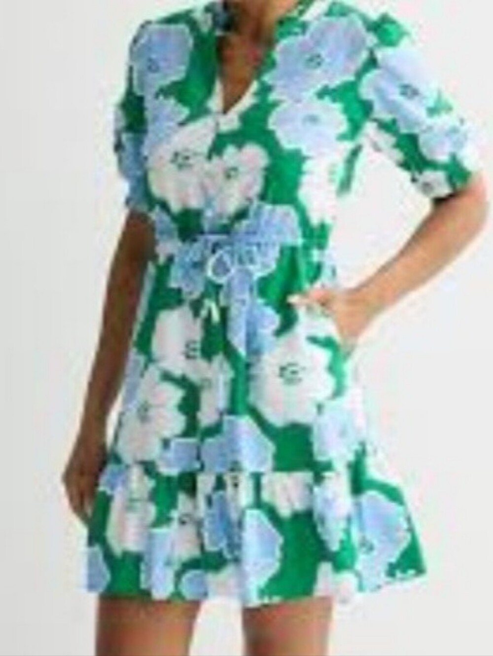 Sonoma Goods For Life ruffle Collar Tie Waist Dress